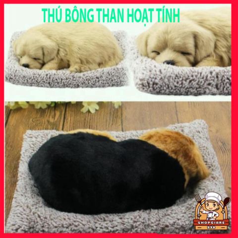 Thú bông trang trí ô tô chó mèo gấu 99% giống thật - Lõi than hoạt tính khử mùi, tạo không khí trong lành cho xe hơi