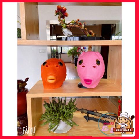 Mặt Nạ Hóa Trang Halloween Màu Hồng Silicon Cho Người Lớn - Thích Hợp Cosplay TikTok, Mũ Ếch Xanh, Đồ Hóa Trang Party