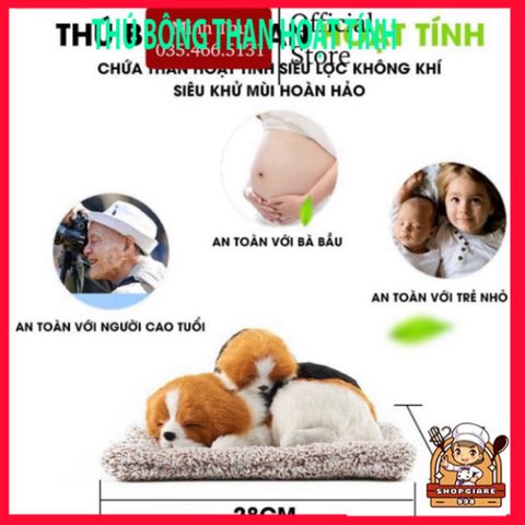 Thú Bông Khử Mùi Lõi Than Hoạt Tính - Trang Trí Taplo Ô Tô, Xe Hơi, Bàn Làm Việc, Phụ Kiện Tiện Ích Cho Gia Đình