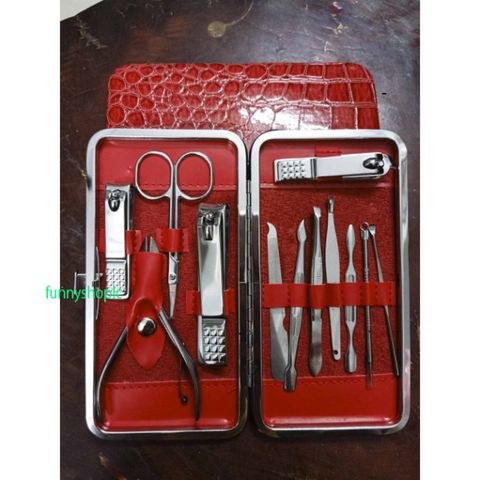 Bộ 12 Món Dụng Cụ Cắt, Bấm Móng Tay Inox Chống Gỉ - Hộp Sang Trọng Tiện Dụng Cho Chăm Sóc Cá Nhân