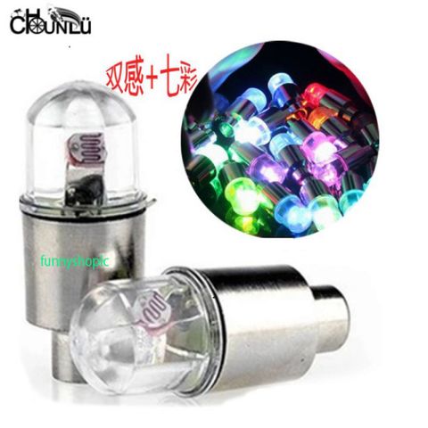 Đèn Van Xe LED Nháy 7 Màu - Nắp Van Lốp Phát Sáng Cho Xe Đạp, Xe Máy, Xe Ô Tô - Trang Trí An Toàn Khi Di Chuyển