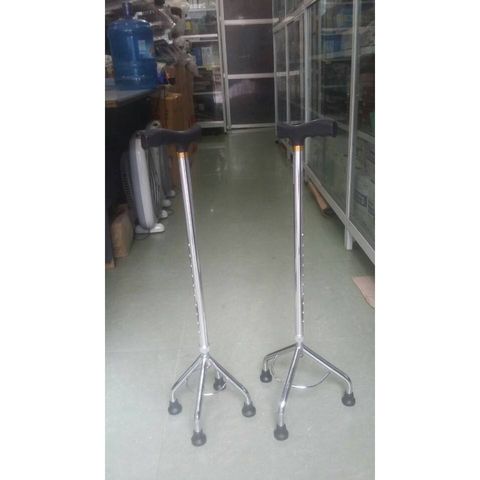 Gậy Tập Đi 4 Chân Lucass Inox Cao Cấp - Gậy Chống Trượt Dành Cho Người Già, Người Khuyết Tật - SJL-1165