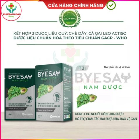 Nước Giải Rượu Byesay Nam Dược – Hỗ Trợ Giảm Say Rượu, Tăng Cường Giải Độc Gan - Hộp 6 Túi Tiện Lợi