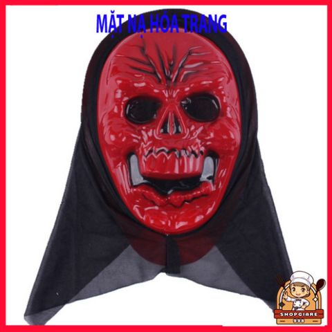 Mặt Nạ Scream Halloween - Phụ Kiện Thời Trang Đen Hood Ma Mặt Đáng Sợ Cho Các Dịp Kinh Hoàng và Nhập Vai