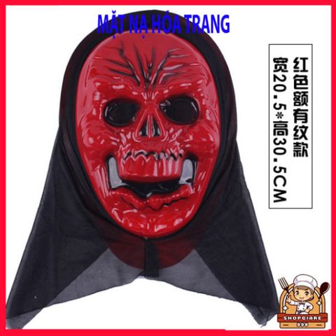 Mặt Nạ Scream Halloween - Phụ Kiện Thời Trang Đen Hood Ma Mặt Đáng Sợ Cho Các Dịp Kinh Hoàng và Nhập Vai