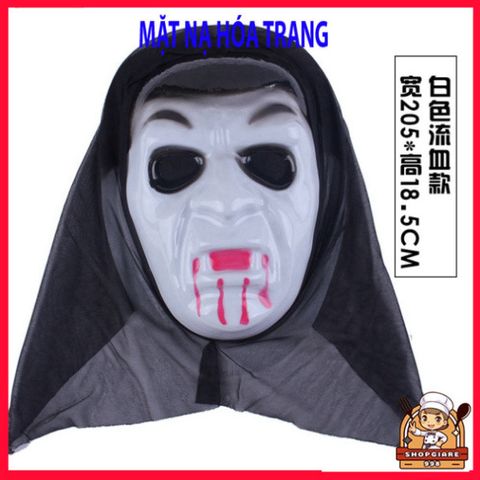 Mặt Nạ Scream Halloween - Phụ Kiện Thời Trang Đen Hood Ma Mặt Đáng Sợ Cho Các Dịp Kinh Hoàng và Nhập Vai