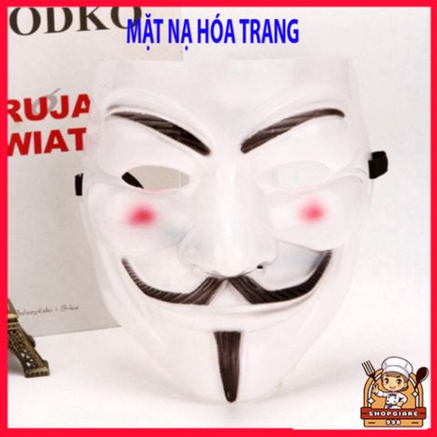 Mặt Nạ Hacker Chúa Anonymous Cực Ngầu - Phụ Kiện Thời Trang Cosplay Halloween - Màu Vàng, Bạc, Đen, Trắng