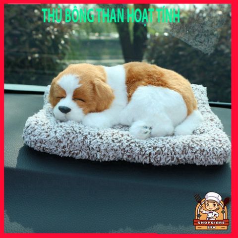 Thú Bông Chó Mèo Than Hoạt Tính Khử Mùi Ô Tô 28x20cm - Phụ Kiện Trang Trí Xe Hơi, Quà Tặng Dễ Thương Cho Trẻ Em