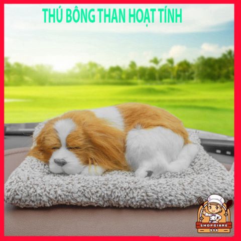 Thú Bông Chó Mèo Than Hoạt Tính Khử Mùi Ô Tô 28x20cm - Phụ Kiện Trang Trí Xe Hơi, Quà Tặng Dễ Thương Cho Trẻ Em