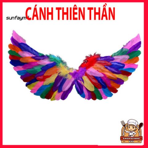 Cánh Thiên Thần Lông Vũ Nhiều Màu Sắc - Phụ Kiện Hóa Trang Độc Đáo Cho Trẻ Em & Người Lớn, Hoàn Hảo Cho Tiệc Tùng & Halloween