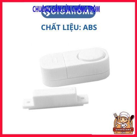 Chuông Báo Động Chống Trộm GIGAHOME Không Dây - Cảm Ứng Từ Kêu To 90dB, An Toàn Bảo Vệ Cửa Sổ, Cửa Chính, Dễ Lắp Đặt