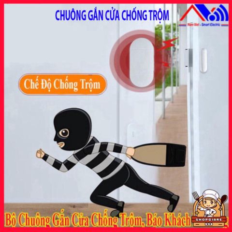 Chuông Báo Động Chống Trộm - Thiết Bị Báo Xâm Nhập Dùng Cho Cửa Ra Vào, Cửa Sổ, Tiếng Kêu Lên Tới 105dB