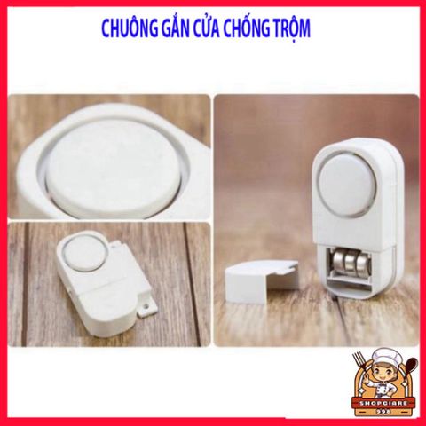 Chuông Báo Chống Trộm Gắn Cửa - Âm Thanh 105dB, Thiết Kế Kín Đáo, Dễ Lắp Đặt, Bảo Vệ An Ninh Nhà Cửa, Tiện Ích Dùng Cửa Sổ