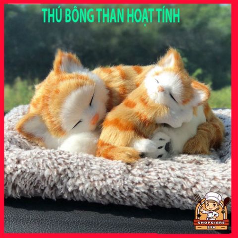 Gấu Bông Chó Mèo ô Tô - Lõi Than Hoạt Tính Khử Mùi và Lọc Không Khí cho Xe Hơi - Phụ Kiện Trang Trí Dễ Thương