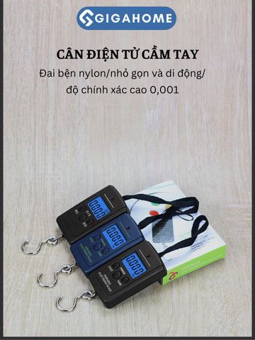 Cân Điện Tử Xách Tay Mini GIGAHOME 40kg - Cân Tư Trang Hành Lý Màn Hình LCD Tiện Lợi, Hỗ Trợ Đi Chợ và Du Lịch