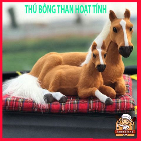 Thú Bông Ngựa Đôi Lông Mượt Lõi Than Hoạt Tính - Khử Mùi, Lọc Không Khí, Trang Trí Ô Tô và Văn Phòng, Quà Tặng Dễ Thương