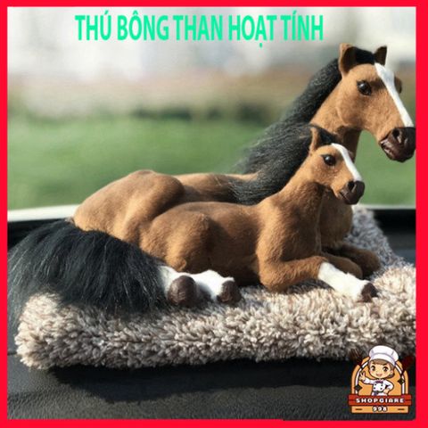 Thú Bông Ngựa Đôi Lông Mượt Lõi Than Hoạt Tính - Khử Mùi, Lọc Không Khí, Trang Trí Ô Tô và Văn Phòng, Quà Tặng Dễ Thương