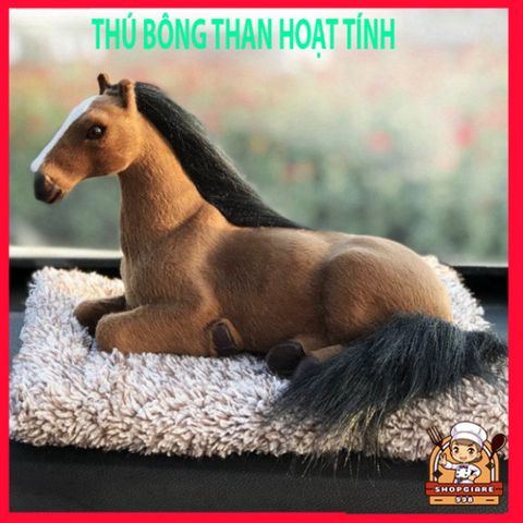 Thú Bông Ngựa Đôi Lông Mượt Lõi Than Hoạt Tính - Khử Mùi, Lọc Không Khí, Trang Trí Ô Tô và Văn Phòng, Quà Tặng Dễ Thương