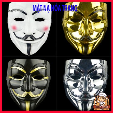 Mặt Nạ V for Vendetta Guy Fawkes - Khẩu Trang Halloween Fancy Party Dành Cho Người Lớn, Phụ Kiện Cosplay Độc Đáo