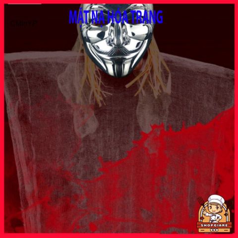 Mặt Nạ V for Vendetta Guy Fawkes - Khẩu Trang Halloween Fancy Party Dành Cho Người Lớn, Phụ Kiện Cosplay Độc Đáo