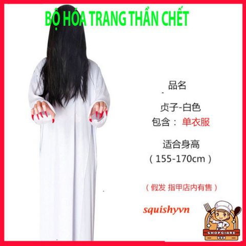 Bộ Phục Trang Halloween Hắc Bạch Vô Thường - Áo Choàng Thần Chết Scream và Phụ Kiện Độc Đáo, Đầy Ma Quái và Ấn Tượng