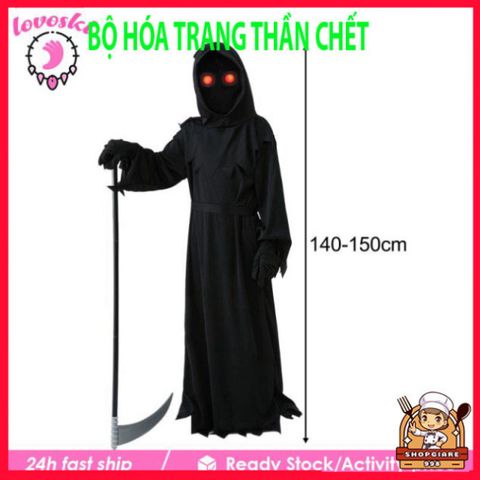 Bộ Trang Phục Hóa Trang Thần Chết Đầu Lâu Cho Trẻ Em Dịp Halloween đầy Ma Quái và Kỳ Diệu 580769