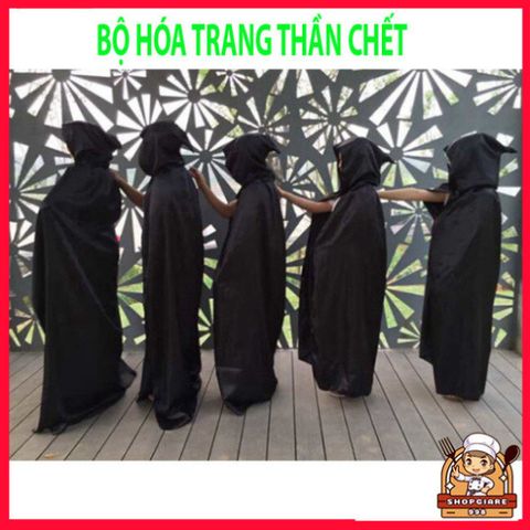 Bộ Trang Phục Hóa Trang Thần Chết Halloween - Thiết Kế Độc Đáo, Chất Liệu Cao Cấp, Đầy Ấn Tượng Cho Nam Nữ