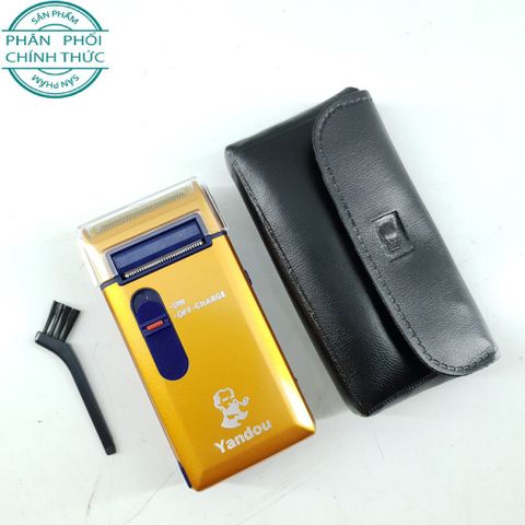 Máy Cạo Râu Yandou SC-316U - Máy Cạo Râu Sạc Pin Nhỏ Gọn Kèm Bao Da - Quà Tặng Ý Nghĩa Cho Phái Mạnh