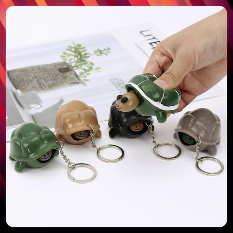 Móc Khóa Chú Rùa Thụt Cổ Dễ Thương - Phụ Kiện Thời Trang Bằng Nhựa Cứng, Phù Hợp Làm Móc Chìa Khóa, Túi Xách, Xe Máy