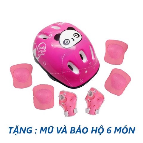 Giày Patin Thời Trang Có Đèn LED 8 Bánh - Tặng Bộ Bảo Hộ và Phụ Kiện Cho Bé Trên 3 Tuổi, Năng Động và An Toàn