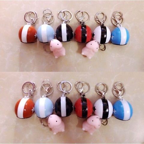 Móc Khóa Con Ciu Dễ Thương Kèm Mũ Bảo Hiểm Ngẫu Nhiên - Phụ Kiện Thời Trang Chất Lượng, Hàng Có Sẵn CLM-668