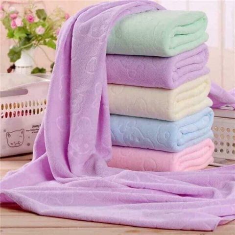 Khăn Tắm Xuất Nhật Chất Liệu Mềm - Khổ Rộng 140x70cm, Thấm Nước Nhanh Khô, Họa Tiết Dễ Thương Cho Gia Đình