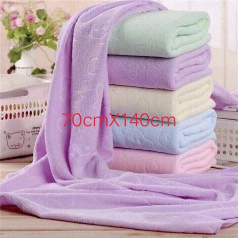 Khăn Tắm Xuất Nhật Chất Liệu Mềm - Khổ Rộng 140x70cm, Thấm Nước Nhanh Khô, Họa Tiết Dễ Thương Cho Gia Đình