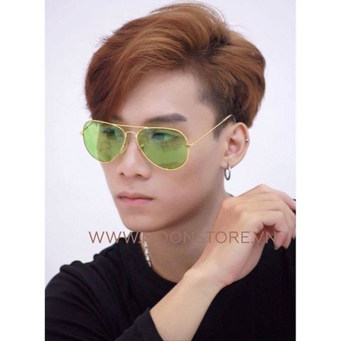 Kính Aviator Đi Đêm Chất Lượng Cao, Chống UV400, Gọng Thời Trang, Kèm Hộp và Khăn Lau Kính - Kính Mát Cho Nam Nữ