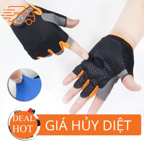 Găng Tay Tập Gym Độc Đáo - Găng Tay Phượt Chống Nắng Nam Nữ Vải Chuyên Dụng, Thiết Kế Hở Ngón, Thoáng Khí, Phong Cách Cá Tính