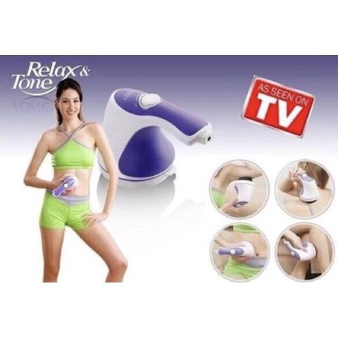 Máy Massage Cầm Tay Relax & Spin Toner Chính Hãng - Giúp Giảm Căng Cơ, Săn Chắc Cơ Thể, Chăm Sóc Da Chân Tối Ưu