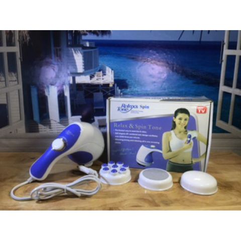 Máy Massage Cầm Tay Relax & Spin Toner Chính Hãng - Giúp Giảm Căng Cơ, Săn Chắc Cơ Thể, Chăm Sóc Da Chân Tối Ưu