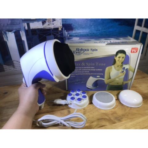 Máy Massage Cầm Tay Relax & Spin Toner Chính Hãng - Giúp Giảm Căng Cơ, Săn Chắc Cơ Thể, Chăm Sóc Da Chân Tối Ưu