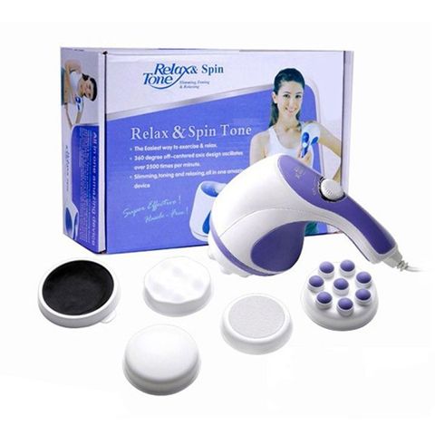 Máy Massage Cầm Tay Relax & Spin Tone - Giảm Đau Nhức Vai, Xoa Tan Mỡ Bụng, Massage Toàn Thân Tại Nhà, Thiết Bị Chăm Sóc Sức Khỏe