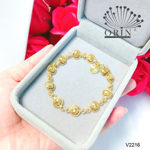 Vòng Tay Nữ Orin V2216 - Lắc Bi Bền Màu Thiết Kế Cao Cấp, Điều Chỉnh 16cm, Sang Trọng và Thời Thượng, Hợp Kim Mạ Cao Cấp
