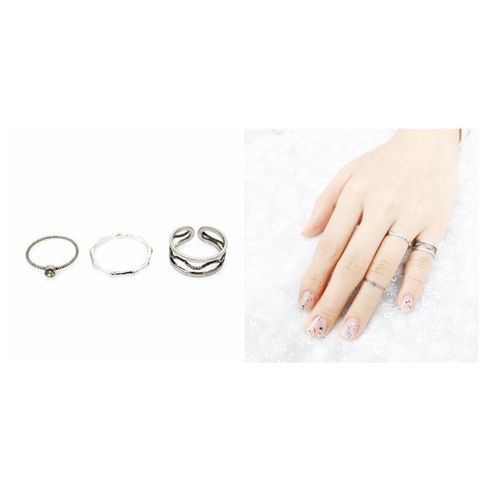 Bộ nhẫn 3 món phong cách Hàn Quốc xoắn tam - Trang sức thời trang đẹp, tinh tế cho phái nữ, dễ dàng phối đồ 2023