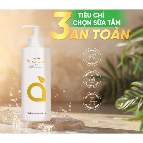 Sữa Tắm V-Naturecare Giúp Làm Sạch Da, Khử Mùi Hôi, Mịn Màng, Không Chất Độc Hại, 190ml - Chăm Sóc Cơ Thể Thiên Nhiên