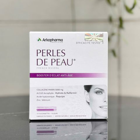 Nước Uống Đẹp Da Arkopharma Perles de Peau Radiance 5000mg - Collagen ngăn Lão Hóa, Giúp Da Căng Mịn, Hộp 20 Ống Uống Từ Pháp