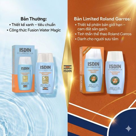 Kem Chống Nắng Isdin Fotoprotector Fusion Water SPF 50 - Siêu Nhẹ, Dưỡng Ẩm, cho Da Nhạy Cảm 50ml