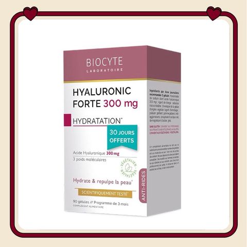Viên Uống Nâng Cơ Ngăn Lão Hoá Da Biocyte Hyaluronic Forte 300 mg - Giải Pháp Làm Đẹp Đến Từ Pháp, 90 Viên