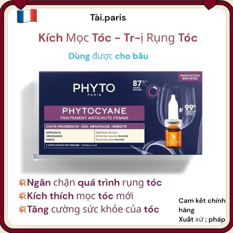 Tinh Chất Mọc Tóc Phyto Phytocyane Giảm Rụng Tóc Cho Phụ Nữ 12 x 5ml - Chăm Sóc Tóc Hiệu Quả, 96% Thành Phần Tự Nhiên