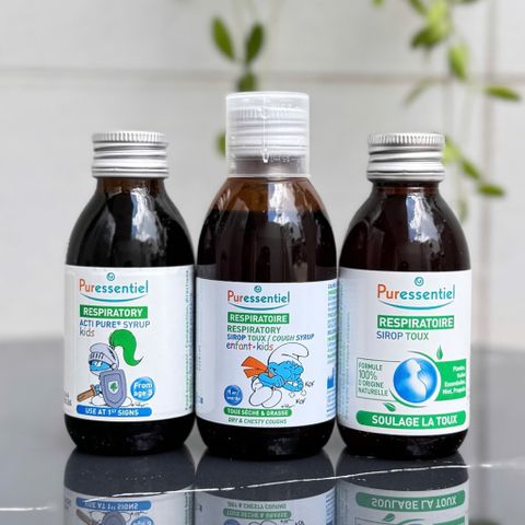 Xi-rô Ho Khan Puressentiel 140ml - Giúp Giảm Ho Cho Trẻ Từ 1 Tuổi Với Công Thức 100% Tự Nhiên, Vị Dâu Tây Ngon Miệng
