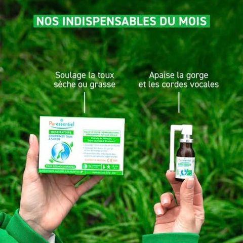 Xịt Họng Keo Ong Puressentiel Respiratoire 15ml - Giảm Ho, Ngứa Họng, Hỗ Trợ Hô Hấp Tự Nhiên, Sản Phẩm  Từ Pháp