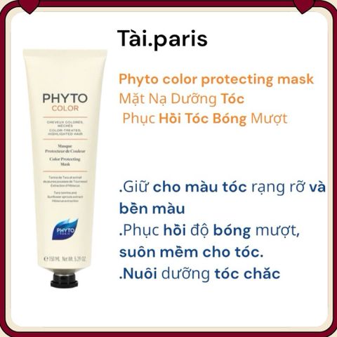 Mặt Nạ Dưỡng Tóc Khóa Màu Phyto Color Protecting Mask 150ml - Bảo Vệ Màu Tóc Nhuộm, Phục Hồi Độ Bóng Mượt