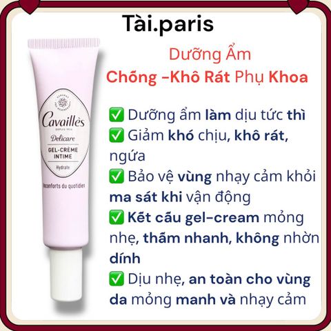 Gel-Crème Dưỡng Ẩm Vùng Kín Rogé Cavaillès Délicare 40ml - Giảm Khô Rát và Bảo Vệ Da Nhạy Cảm Hằng Ngày